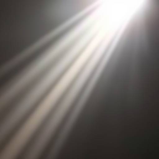 Een abstracte afbeelding van lichtstralen die door schaduwen breken, wat de focus van de studio symboliseert.