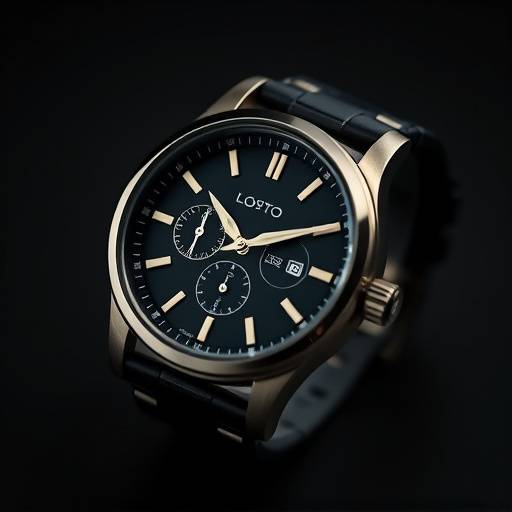 Een minimalistische productfoto van een horloge met aandacht voor detail